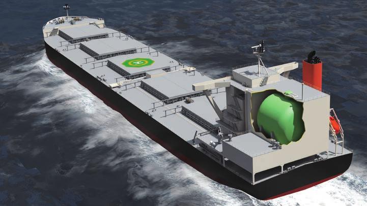 Namura Shipbuilding Co, Ltd has finished the concept design of a 93,000 DWT LNG fuelled coal carrier, which has been jointly developed with Mitsui O.S.K. Lines, Ltd. and Tohoku Electric Power Co.
