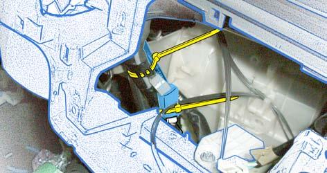 Secure the V4 Harness to the Vehicle Harness with 1