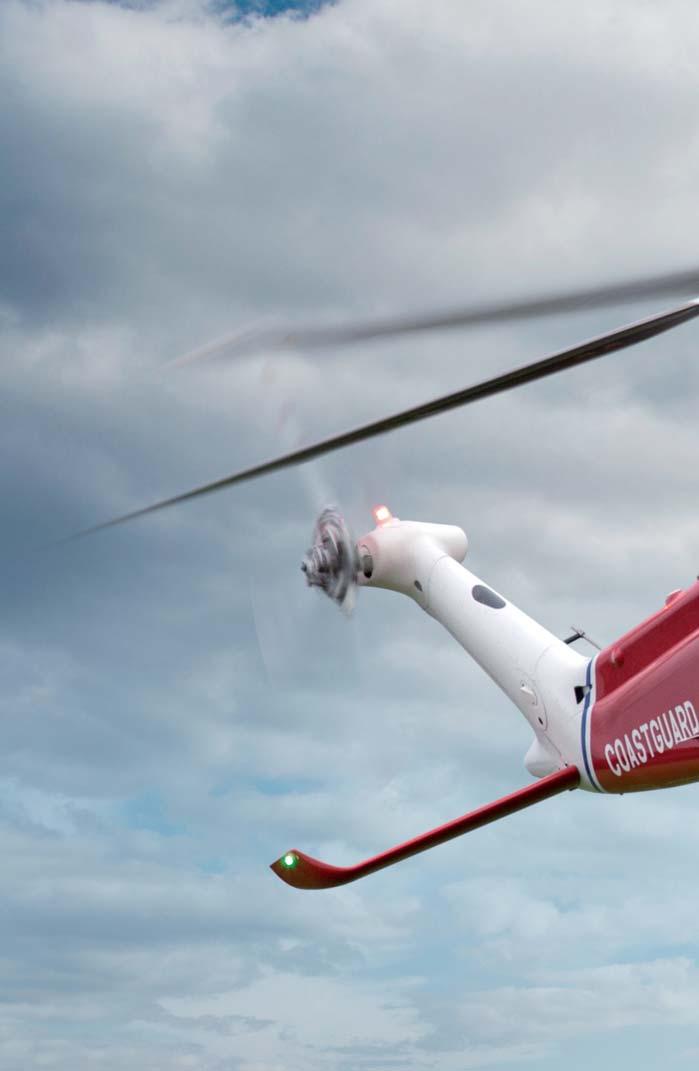 BEST PERFORMER IN ALL CONDITIONS Belonging to the AWFamily of products the AW189 is designed for long range, all-weather SAR and MEDEVAC missions even in icing conditions, with advanced avionics and