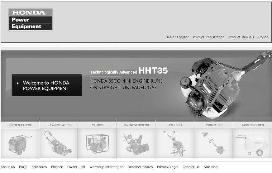 1. Go www.hondapowerequipment.com to register your unit. 2. Click on Product Registration. 3.