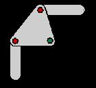 If the fulcrum is at an equal distance from the input and output, then the movement of the output