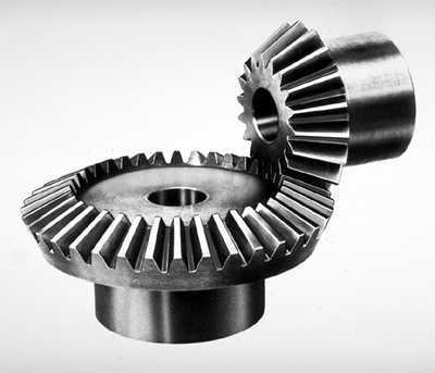 Bevel Gears Bevel gears are used to transfer drive through an angle of 90 0. If both gears have the same number of teeth, they are called mitre gears.