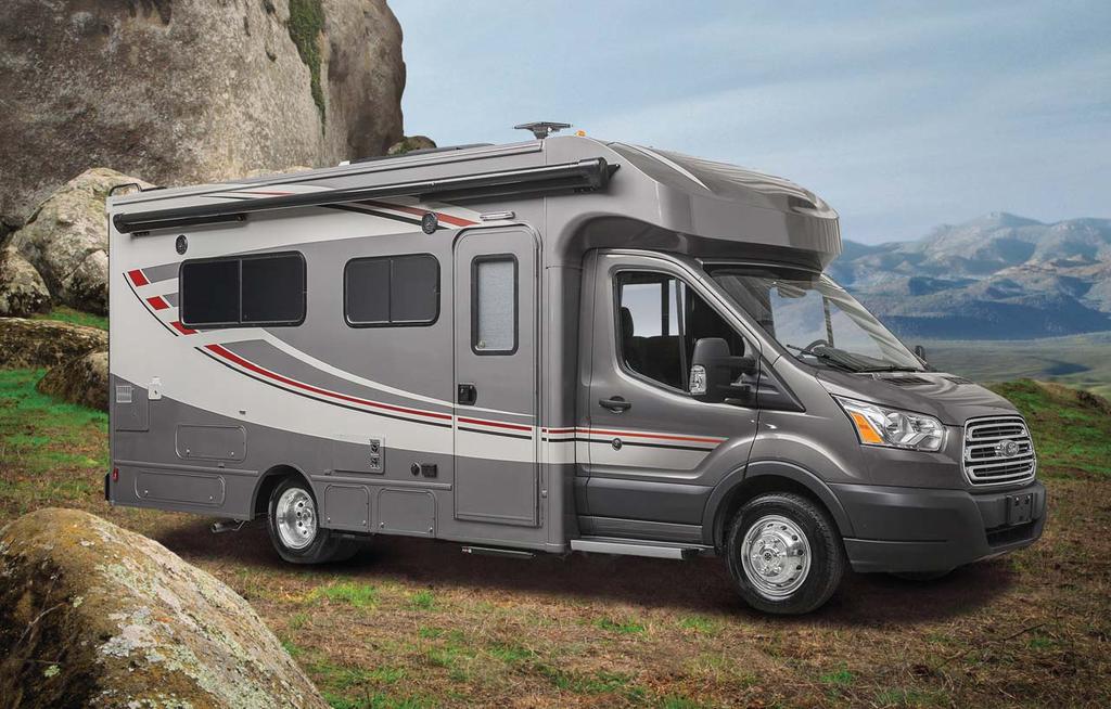 10 2017 RV & TRAILER TRANSIT Transit Class C Motorhome Chassis Features Three wheelbase choices: 138/156/178-inch Up to 10,360 lbs. GVWR and 13,500 lbs. GCWR Two engine choices: 3.