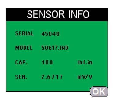 If a torque sensor other than the CS sensor is connected to the Capture Display, then the unit recognizes the sensor as being a Non-Quicktec technology device.
