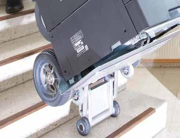 Once you've managed the stairs, the integrated Dolly system comes into play on level. It's not only about going up and down stairs.
