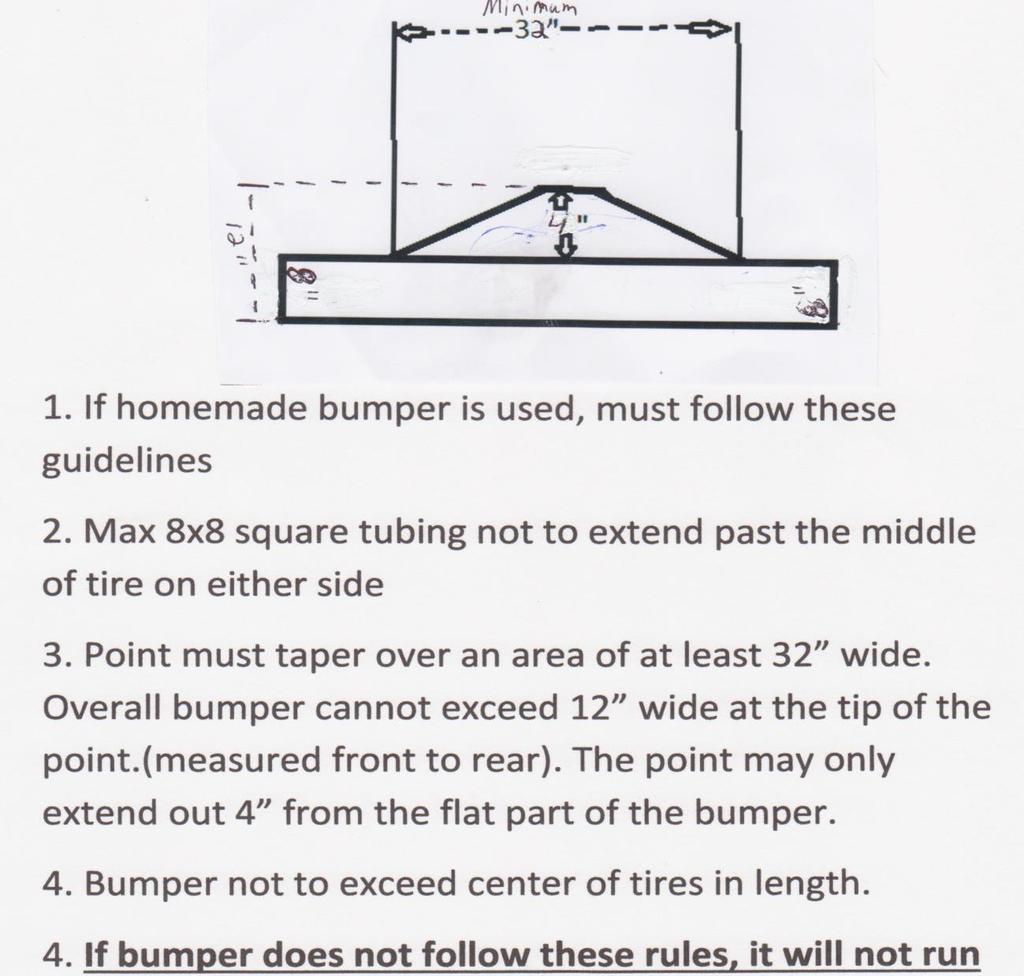 Homemade bumper rule for full weld