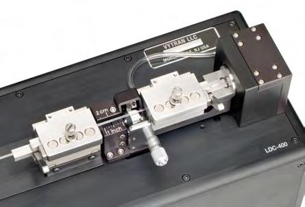 LDC-400 The LDC-400 is a versatile optical fiber cleaver that can be used to produce precise and consistent flat and angled cleaves on fibers ranging from 80 microns to 1.