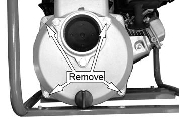 Remove the four bolts shown in the picture. 3. Remove the front cover. 4.