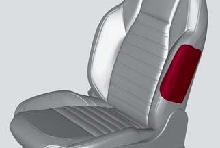 SAFETY marked with a SRS AIRBAG or AIRBAG label sewn into the outboard side of the seats.