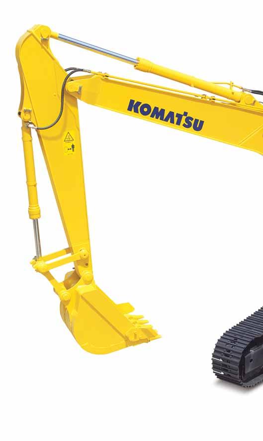PC160LC-7 H YDRAULIC E XCAVATOR WALK-AROUND Ecology and Economy Features Low Emission Engine A powerful, turbocharged and air-to-air aftercooled Komatsu SAA4D107E-1 provides 86 kw 115 HP.