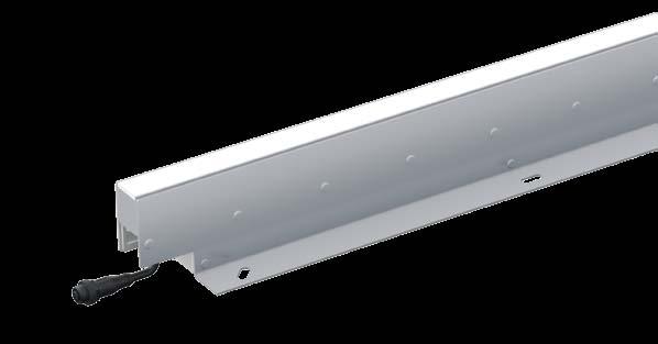 LED luminaire Resistant stainless steel housing in the version V2A Cross section