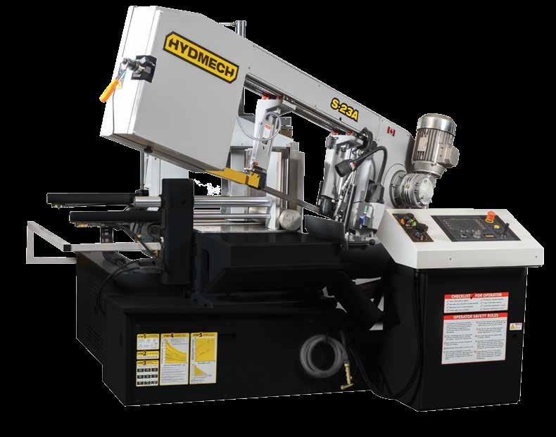 STANDARD FEATURES Easy swing, heavy duty cast iron saw head Cast iron shuttle features automatic multi-indexing up to 29 in a single stroke. Powered by ball screw and stepper motor. 8.8 HP VFD.
