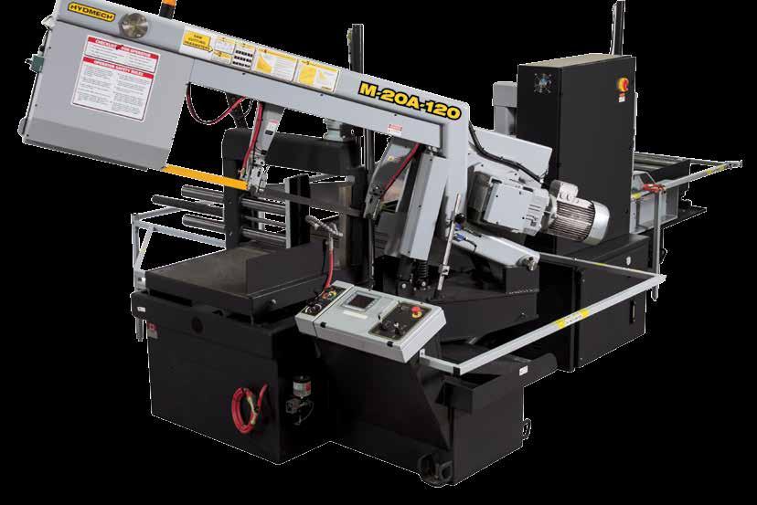 STANDARD FEATURES: Automatic programmable mitering with go to angle from 90 to 30 Full capacity hydraulic overhead bundling 10 bar feed Automatic multi-indexing up to 120 in a single stroke.