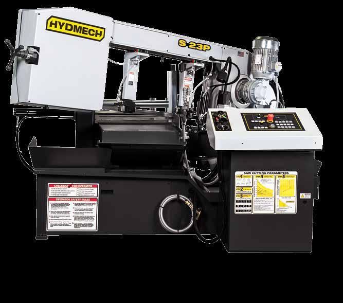 STANDARD FEATURES Semi-automatic control 1-1/4 blade width Easy swing, heavy duty cast iron saw head provides durability, stiffness, and absorbs vibration that is created during the cutting process.
