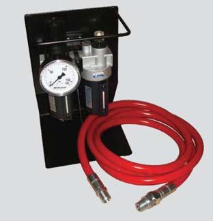 RL ILTER REGULATOR LUBRICATOR UNIT Protective carrying frame Complete with air inlet hose Air pressure gauge fitted as standard RL The Hiorce RL filter regulator lubricator unit is designed to be