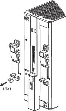 Sideways Panel Mounting Complete the following steps to mount the brackets to a flat wall. 1.