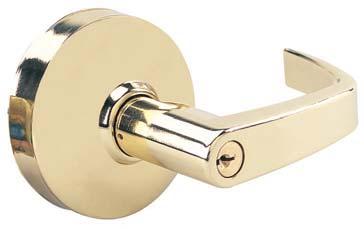 ANSI Function - 08 3¹ ₂ 2⁷ ₁₆ 4³ ₄ 2 AT DESIGN STR05L OR STOREROOM ICSTR05L Key operates lever, otherwise always locked.