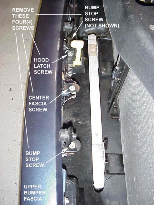 Remove the nuts on either side of each of the bumper brackets (4 total) and remove the bumper assembly. See Figure 4.