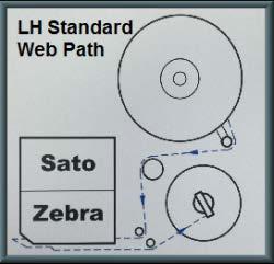 You can also touch the Sato or Zebra part of the print engine in the web path drawing and a screen will show the ribbon and label paths.