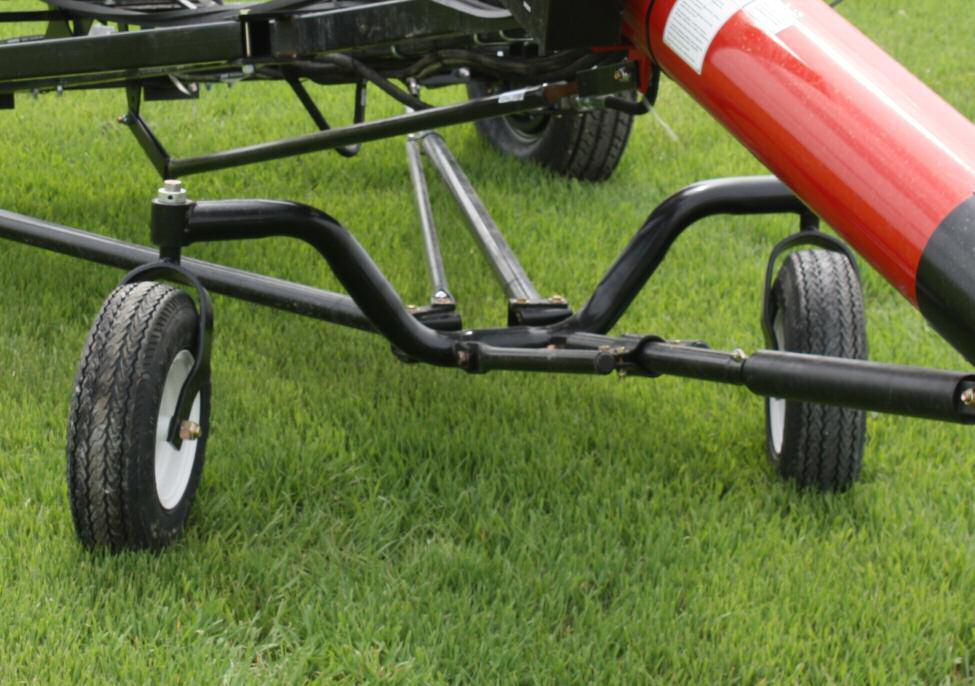 Most of the auger weight is on these wheels to enhance traction on soft ground or snow.