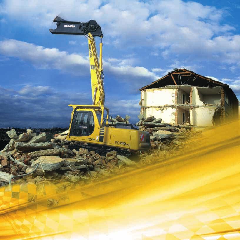 26/27 Demolition shears and processors A full range of Komatsu demolition shears and crushers support the
