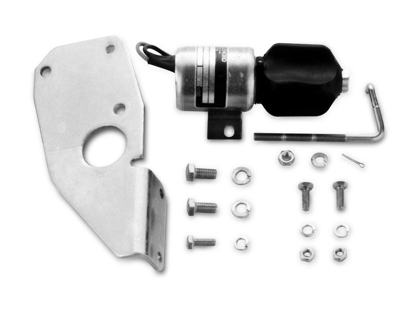 Solenoid Shutdown Systems Shutdown Kits Kubota 1A Kit (62.2 mm series engines) Installs on Kubota 62.2 mm series engines Also available as hardware kit without 1753 solenoid ORDER NO.