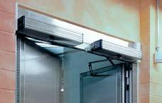 The integrated damper unit stops the door from slamming shut. If there is a power cut, the door can be closed by means of its spring mechanism from any position.