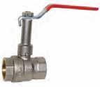 Ball valves Valve for gas Excluded from 2014/68/EU Directive (article 1, 2f) - Valve for public gas network - Class MOP 5 - CW617N brass body - Anti-blowout stem - Chrome-plated brass ball - PTFE