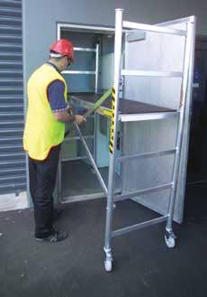HEIGHT (STANDARD) MAX REACH HEIGHT (STANDARD) MINIMAL BRACING NEEDED, REDUCING ASSEMBLY TIME OPEN SIDED FOR