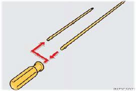 Assemble the release tool which consists of the screwdriver handle and the