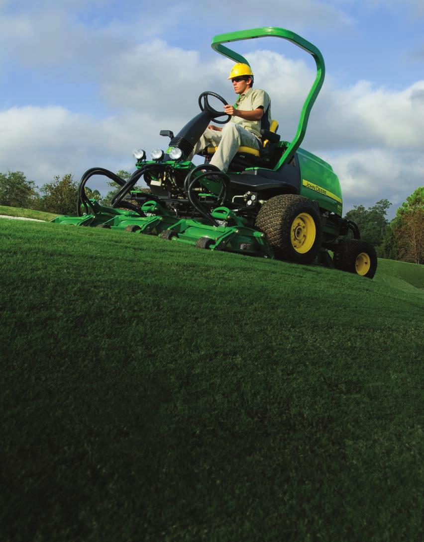8800 TerrainCut Fast, and flawless. No other mower handles the rough so gently. With best-in-class contour following.