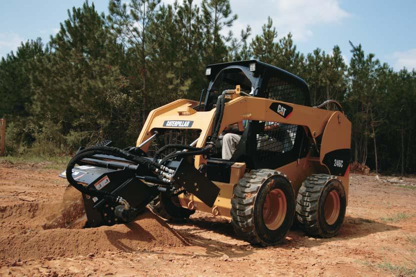 Power Train Aggressive performance with fuel efficiency. Cat Engine The high performance power train provides high engine horsepower and torque. The machines feature the Cat C3.