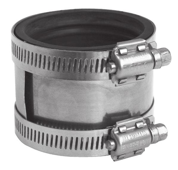 exceeds the requirements of ASTM C-564 Axially slotted heavy duty worm drive clamps tightened to 80 lbs.