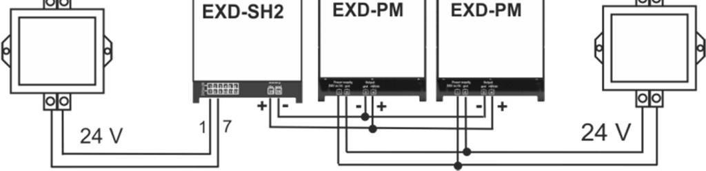 supercaps for one EXD-SH2 1 Circuit 1 (EXD-SH1/SH2) 2 Circuit 2 (EXD-SH2) 3 Download/upload