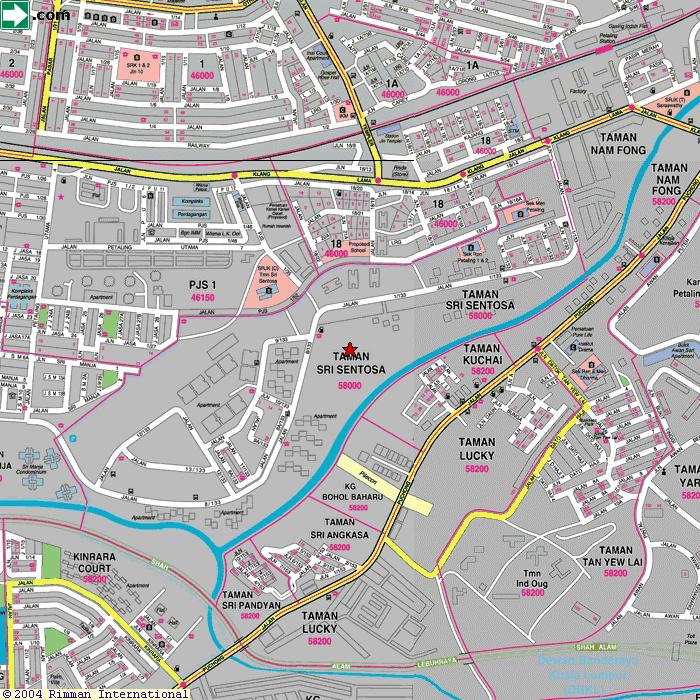 Appendix B Map of Taman Sri Sentosa and the Surrounding Area Source: Adapted from a map provided by