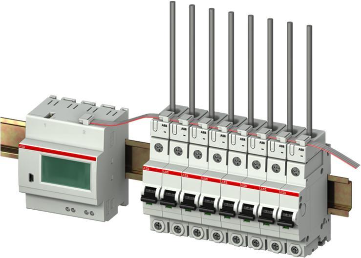 Current measurement system (CMS) Most compact, neat and hassle-free current measurement system Current sensors get mounted directly on the SMISSLINE MCB, thus
