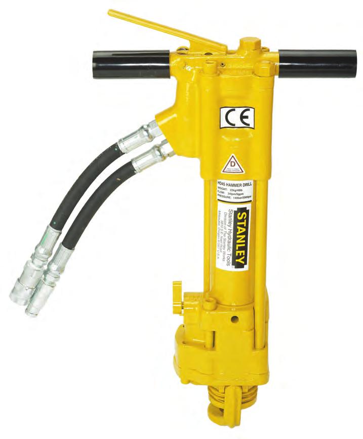 hd45 hammer drill The Stanley Hydraulic HD45 Hammer Drill is a heavy duty model designed for drilling in concrete, rock and masonry.