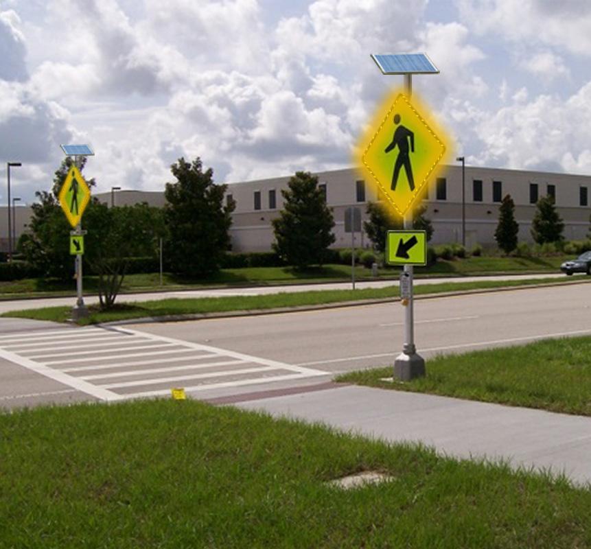 Push 2 Cross is perfect for Safe Routes to School, Complete Streets or for Mid-Block Pedestrian Crossing applications.