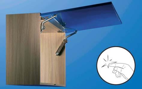Maxi Touch opening 675, for one-piece flaps without handle, for flaps made of wood or with aluminium frame Opening angle 75 Opening angle 90 19 19.