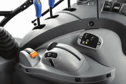 15 PTO: choice and soft start A three speed PTO comes as standard offering 540, 540 ECO and 1000 speeds. Engagement is via an ergonomic lever situated to the left hand side of the operator seat.