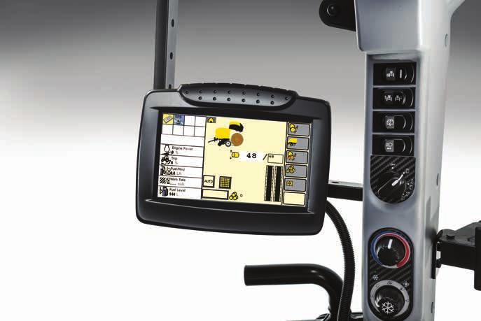 07 The ergonomically positioned Ground speed engagement falls naturally to hand. IntelliView touch screen monitor.