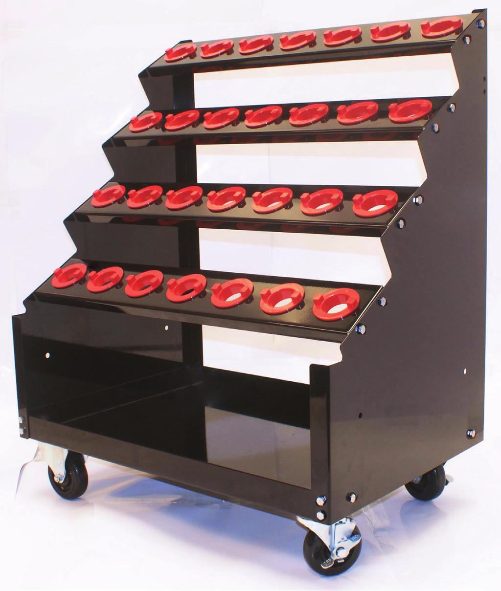 STEPS MODEL, Trays angled at 15 Degree for convenience. Tool cart weight: 66.5 lbs (30 Kg) 37.