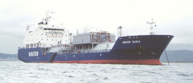 M/V Navion Dania with SCR catalytic reactor installed On the M/V Navion