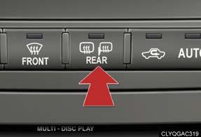 With navigation system To defog the rear window and the  The system turns off automatically after 15 to 60