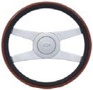 Steering Wheels GT Performance Foam Grip or Retro Wood Steering Wheels Each steering wheel kit includes steering wheel, horn button assembly, hub adapter, and grade 8 hardware.