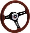 Steering Wheels black leather grip with chrome spokes black leather grip with chrome spokes tan leather grip with chrome spokes wood grip with chrome spokes wood grip with black spokes Wood Grip