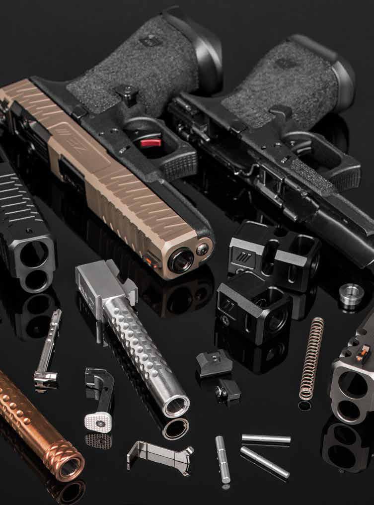 PISTOL PARTS AND ACCESSORIES SLIDE PARTS // FRAME PARTS ZEV has a full catalog of premium replacement internals to upgrade your frame or slide.