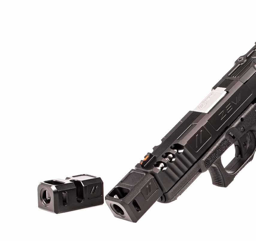 COMPENSATOR & BASEPADS The ZEV Technologies PRO and Open Class compensators were designed to provide superior recoil mitigation and muzzle rise reduction to enhance the performance of your ZEV
