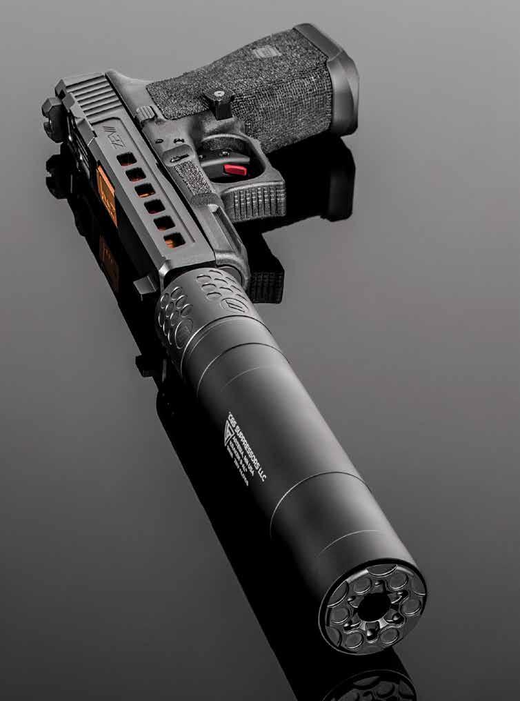 KRAKEN 9mm ZEV Technologies and CGS Suppressors LLC teamed up to design and produce the lightest, quietest, and most versatile 9mm handgun suppressor