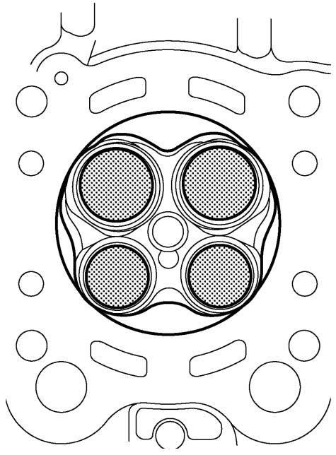 5 to permit a compact cylinder head. Upright, small-diameter intake ports are adopted to improve the torque at low-to-medium speeds.